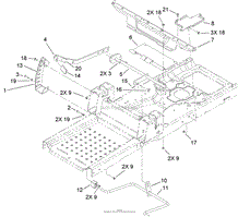 DECK LIFT AND SEAT SUPPORT ASSEMBLY