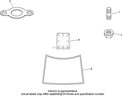 EXHAUST STUD, GASKET AND DECAL ASSEMBLY KOHLER SV720-0029