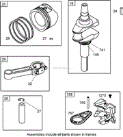 CRANKSHAFT ASSEMBLY BRIGGS AND STRATTON 31A707-0116-E1