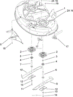 42 INCH BOTTOM DECK ASSEMBLY