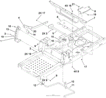 DECK LIFT AND SEAT SUPPORT ASSEMBLY