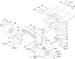 FRONT WHEEL AND STEERING ASSEMBLY