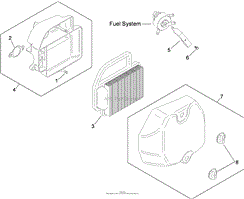 AIR INTAKE AND FILTRATION ASSEMBLY KOHLER SV610-0211