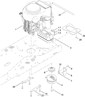 ENGINE AND CLUTCH ASSEMBLY