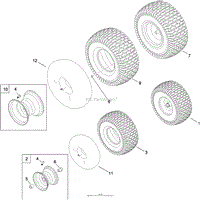 FRONT AND REAR WHEEL ASSEMBLY