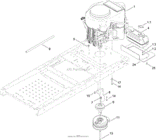 ENGINE, MUFFLER AND CLUTCH ASSEMBLY