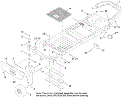 FRAME, FRONT AXLE AND CASTER WHEEL ASSEMBLY