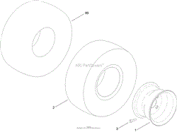 WHEEL AND TIRE ASSEMBLY NO. 119-3465