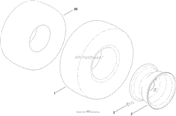 WHEEL AND TIRE ASSEMBLY NO. 120-5523