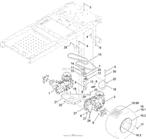 HYDRO TRANSAXLE DRIVE AND REAR WHEEL ASSEMBLY