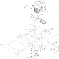 ENGINE, MUFFLER AND CLUTCH ASSEMBLY