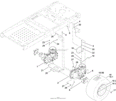 HYDRO TRANSAXLE DRIVE AND REAR WHEEL ASSEMBLY