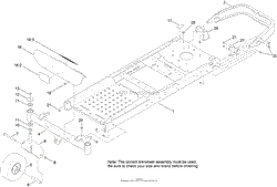 FRAME, FRONT AXLE AND CASTER WHEEL ASSEMBLY