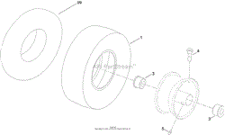 CASTER WHEEL ASSEMBLY NO. 130-0736