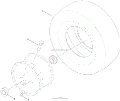 WHEEL AND TIRE ASSEMBLY NO. 127-3447