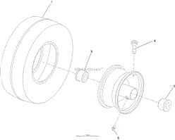 CASTER WHEEL ASSEMBLY NO. 130-0736