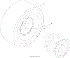 4 PLY WHEEL AND TIRE ASSEMBLY NO. 119-3422