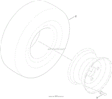 2 PLY WHEEL AND TIRE ASSEMBLY NO. 131-3670