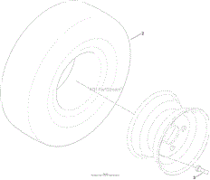 4 PLY WHEEL AND TIRE ASSEMBLY NO. 119-3422