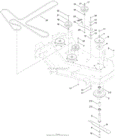 54 INCH DECK, BELT AND MULCH BLADE ASSEMBLY