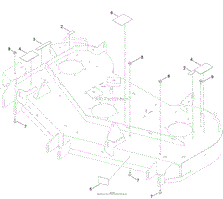 54 INCH DECK AND DECAL ASSEMBLY NO. 131-4141