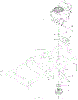 ENGINE, MUFFLER AND CLUTCH ASSEMBLY