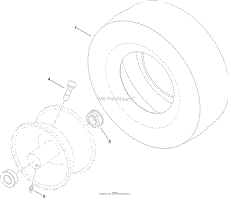 13 INCH WHEEL AND TIRE ASSEMBLY NO. 119-3473