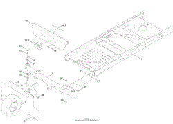 FRAME, FRONT AXLE AND CASTER WHEEL ASSEMBLY