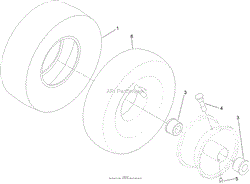 CASTER WHEEL ASSEMBLY NO. 130-0736