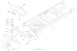 FRAME, FRONT AXLE AND CASTER WHEEL ASSEMBLY