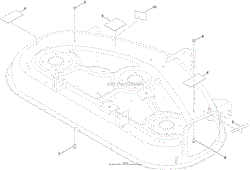 50 INCH DECK DECAL ASSEMBLY NO. 131-3606