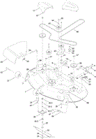 54 INCH DECK BELT, SPINDLE AND BLADE ASSEMBLY