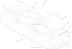 54 INCH DECK DECAL ASSEMBLY NO. 130-7004