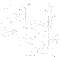 50 INCH DECK AND DECAL ASSEMBLY NO. 131-3614