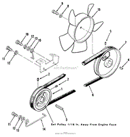 DRIVE BELT AND PULLEYS