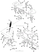 ATTACHMENT LIFT AND MOWER BELT TENSIONER