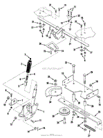 ATTACHMENT LIFT AND MOWER BELT TENSIONER