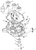 14HP ENGINE OIL BASE &amp; PUMP ASSEMBLY