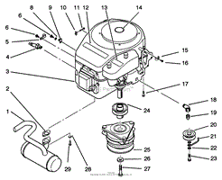 ENGINE AND CLUTCH ASSEMBLY