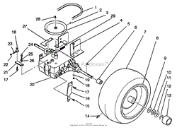 REAR WHEEL AND TRANSMISSION ASSEMBLY