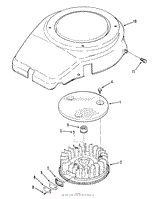 14HP ENGINE FLYWHEEL &amp; COVER ASSEMBLY