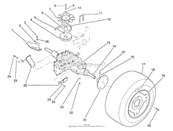 REAR WHEEL AND TRANSMISSION ASSEMBLY