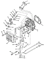 14HP ENGINE CYLINDER HEAD &amp; VALVES ASSEMBLY