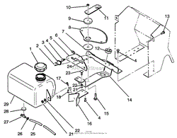 FUEL TANK AND STEERING BRACKET ASSEMBLY