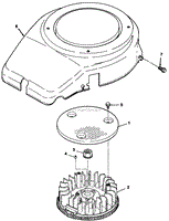 12.5HP ENGINE FLYWHEEL &amp; COVER ASSEMBLY