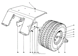 REAR TIRE AND FENDER ASSEMBLY