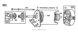 ENGINE BRIGGS &amp; STRATTON MODEL NO. 253707-0177-01(3)