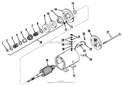 MODEL 29965 STARTER MOTOR ASSEMBLY (ELECTRIC)