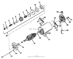 MODEL 32468A STARTER MOTOR ASSEMBLY (ELECTRIC)