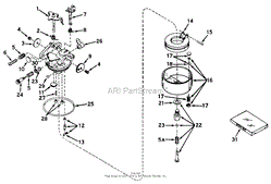 MODEL 631447 CARBURETOR ASSEMBLY